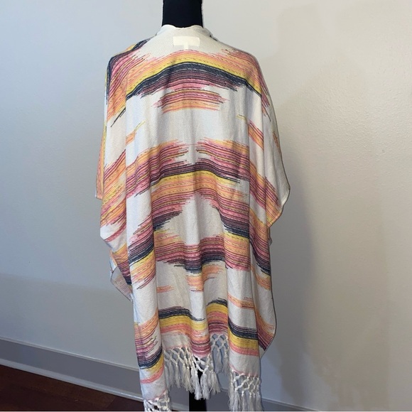 Anthropologie Sunrise Embroidered Kimono Woven Cotton OS $108 - Picture 5 of 8